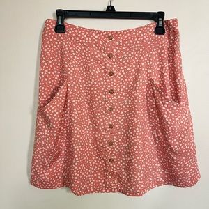 Pink Rose Floral Skirt